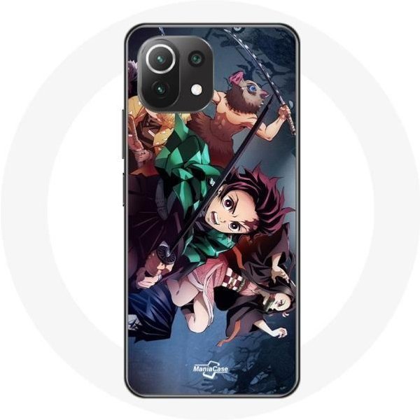 Funda Para Xiaomi Mi 11 Lite Tanjiro Nezuko E Inosuke Slayer Kimetsu No Yaiba Manga-image