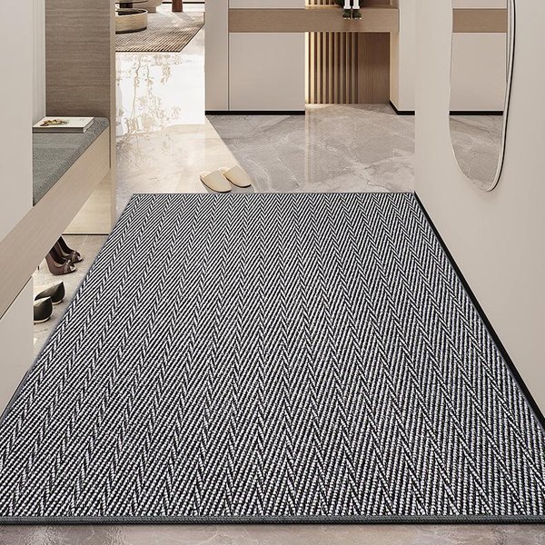 Alfombra Moderna Simple Para Raspar Polvo Y Arena Para El Hogar Puerta De Entrada De PoliéSter Alfombra Resistente Al Desgaste Antideslizante Alfombra 92*152Cm-image