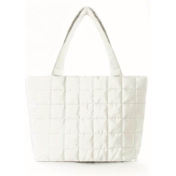 Bolso De Gran Capacidad Moderno Y Casual, Bolso De Terciopelo Para Mujer Bajo El Brazo, Bolso Tote Simple De Un Solo Hombro Cruzado Blanco-image