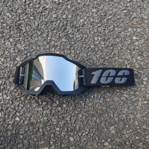 Gogle Motocyklowe, Kolorowe Gogle Do Kasku Crossowego, Okulary JeźDzieckie ChroniąCe Przed Wiatrem I Piaskiem, Gogle Narciarskie Black Frame Silver Piece-image