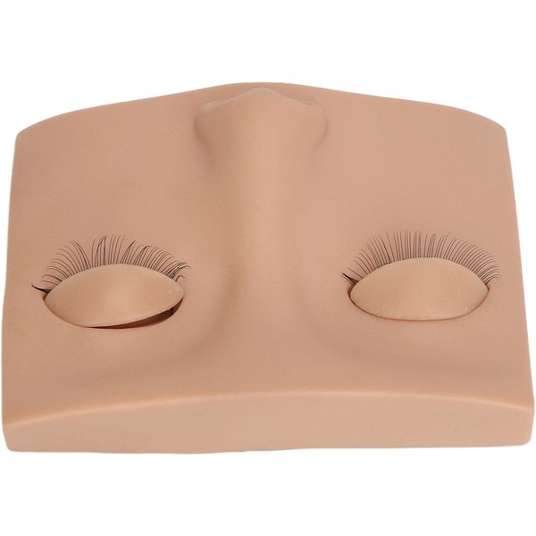 Cabeza De Maniquí Para PestañAs PráCtica Realista Media Cara Maquillaje Cabeza De Entrenamiento Con 3 Pares Removibles-image