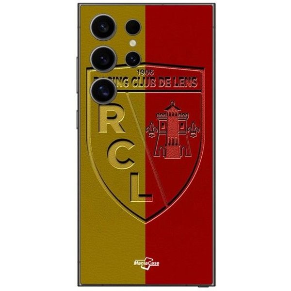 Coque Samsung Galaxy S25 Ultra RCL Lens Logo Fond Jaune Et Rouge Maniacase Negro-image