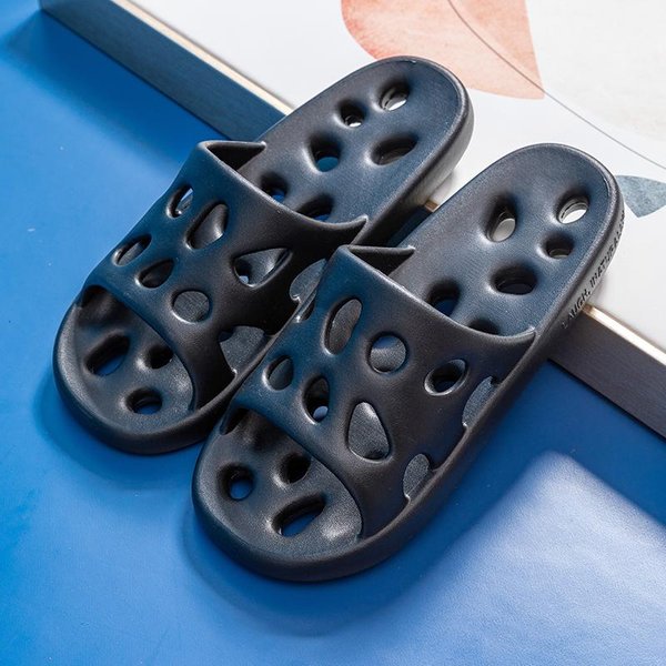 Damskie Kapcie ŁAzienkowe OdprowadzająCe Wodę SzybkoschnąCe Domowe Klapki AntypośLizgowe Wygodne Unisex Kapcie Domowe 44-45 Black-image