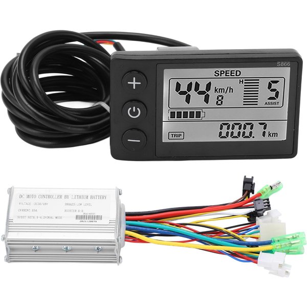 36V 48V 250W 350W 15A Bezszczotkowy Kontroler Silnika Panel WyśWietlacza LCD866 Zestaw Bezszczotkowego Kontrolera Do Roweru Elektrycznego-image