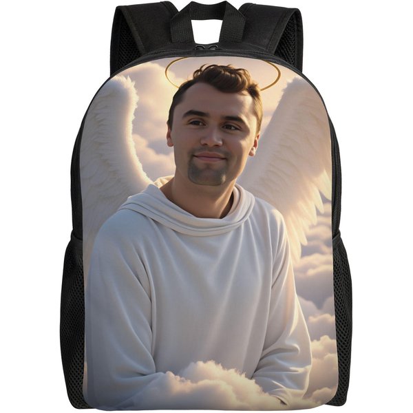Mochila Charlie Kirk Mochilas EstéTica De Defensor AngéLico PatróN De Acampada Juvenil DiseñO De Bolsas De Secundaria Rucksack (As The Picture,As Picture)-image