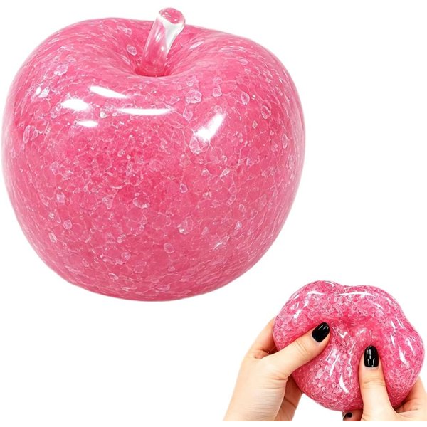 Nowa JabłKowa Slushie Squishy Fidget Zabawka ChrupiąCa Formowalna NieodbijająCa Sensoryczny łAgodząCy Stres śRednia SiłA Chwytu Powoli PodnosząCa Prezent RóżOwy-image