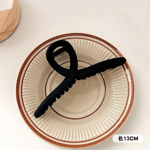 KoreańSkie DużE Solidne Klamry Do WłOsóW Eleganckie Wsuwki Spinki Krabowe Klipsy Do WłOsóW Dla Kobiet DziewcząT Kwadratowe Nakrycia GłOwy Akcesoria Do WłOsóW BiżUteria Black-image