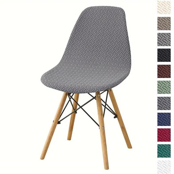 Nueva Funda Para Silla Shell Para Hogar Hotel Restaurante Silla De Comedor Funda Para Silla Shell Eames Funda Para Silla Con Forma De T A Prueba De Polvo 40*40*22Cm Gris Oscuro-image