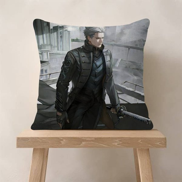 Vergil D-Devil May C-Cry Poszewka Na Poduszkę Biurową Poduszka Samochodowa 45X45 Cm Poszewka Na Poduszkę LęDźWiową Poszewka Na Poduszkę Do Sofy 40X40Cm-image