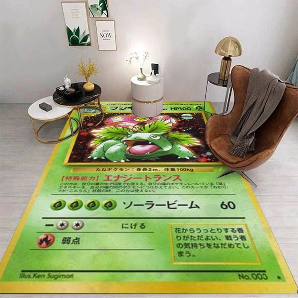 Dywan Anime KreskóWkowy Salon Sypialnia Kuchnia Stół Sofa Dywanik Na Balkon AntypośLizgowa Zmywalna Mata Wykwintne Ozdoby Domowe 50X80CM-image