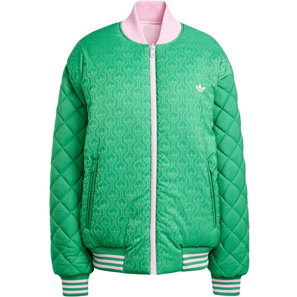 Kurtka Damska Adidas Originals Z Nadrukiem Na CałEj Powierzchni, Dwustronna, Zapinana Na Zamek, Z KołNierzykiem Bejsbolowym, Pilotka, Z DłUgim RęKawem, Wielokolorowa JN7656 S Blue-image