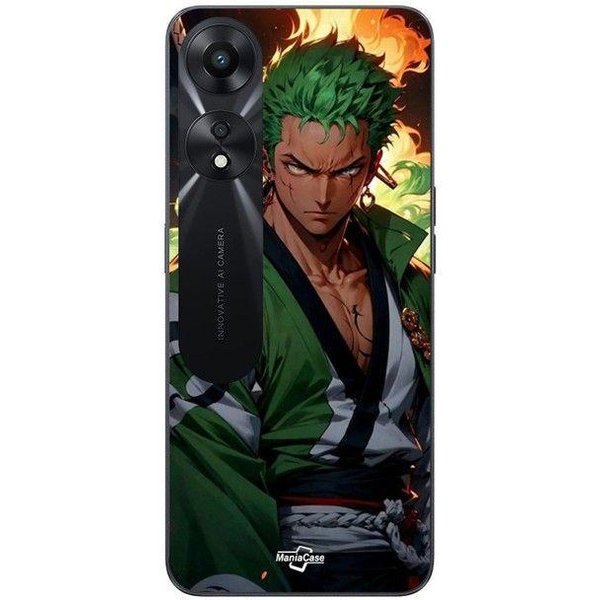 Coque Pour Oppo A78 5G One Piece Zoro Manga Anime 3D Art Maniacase Negro-image