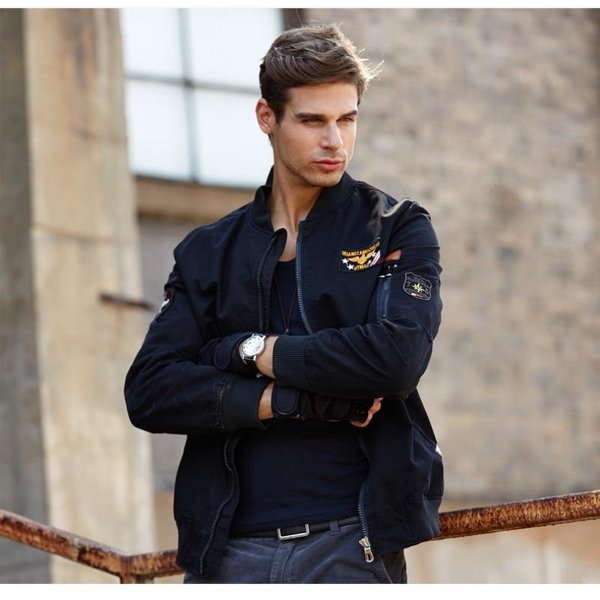 Chaqueta Para Hombre Casual Militar Estilo Europeo Y Americano Talla Grande AlgodóN Puro Chaqueta De Primavera Y OtoñO Xxxxl Gray-image