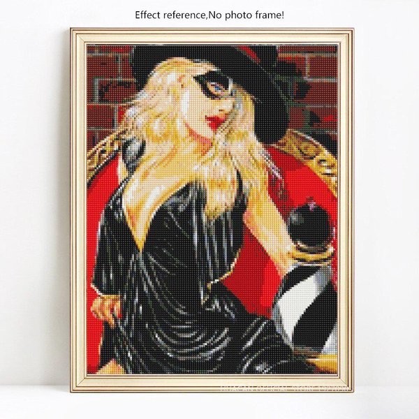 Pintura De Diamantes Con Bordado De Diamantes Para NiñAs, ImáGenes De Mosaico De Diamantes Con Piedras Redondas 20X30-image