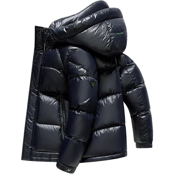 Zimowa Nowa Kurtka Puchowa Z Kapturem MęSka Gruba KróTka MłOdzieżOwa Kurtka Puchowa Arctic Outdoor Down Jacket 4XL Black-image