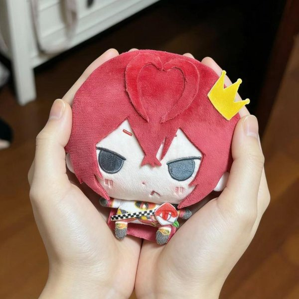 Nuevo Llavero De Peluche 10Cm Twisted Wonderland Riddle Rosehearts Mini MuñEco De AlgodóN Con Colgante De Bolsa Con Corona Regalo Para Fans De Anime ColeccióN 10Cm-image