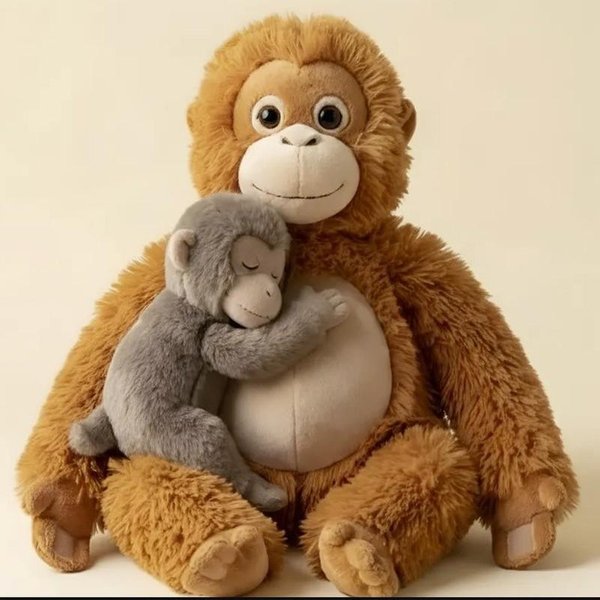 DostęPna Pluszowa Lalka Punch Monkey Urocze Akcesoria Anime Zabawka Prezent Na Urodziny BożE Narodzenie Brown-image
