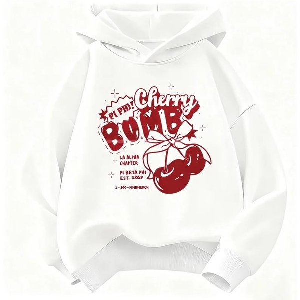 Bluza Z Kapturem Dla Dziewczynek Y2K Z Motywem WiśNi DziecięCa Bluza Z Kapturem Urocza Bluza Z Kapturem Dla ChłOpcóW I Dziewczynek Jesień Zima Casualowe Bluzy Z Kapturem Dla Dzieci 100-image