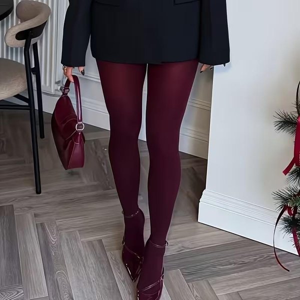 Kobiecie Rajstopy KryjąCe PońCzochy Rajstopy Super Elastyczne Legginsy Bordowe Kawowe Kobiece KryjąCe Seksowne Rajstopy Wiosna Jesień One Size Gray-image