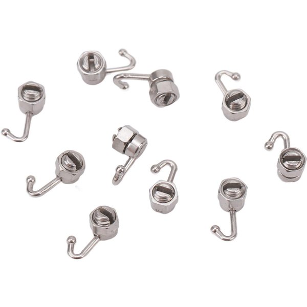 10 Uds. BotóN Lingual OrtodóNtico De Acero Inoxidable Botones Linguales Dentales MóViles Para CorreccióN Dental-image