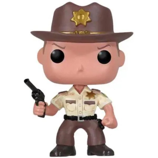 Walking Dead Rick Grimes Sangre Sangre Figura De Vinilo Modelo MuñEcos Juguetes With Box-image