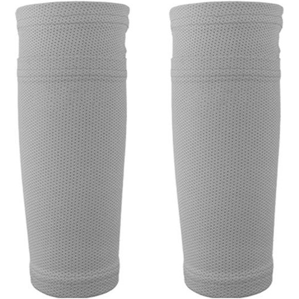 1 Par De Calcetines Protectores De FúTbol Con Bolsillo Para Espinilleras De FúTbol Mangas De Pierna Que Apoyan La Espinilla M Gris Claro-image