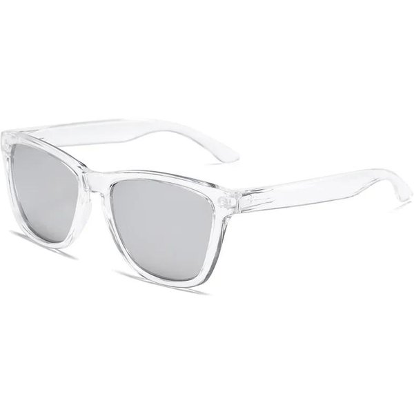 Przezroczyste Okulary PrzeciwsłOneczne Vintage Dla MężCzyzn Okulary PrzeciwsłOneczne Do Jazdy UżYtek ZewnęTrzny Sportowe Dla Kobiet Stylowe Okulary PrzeciwsłOneczne Przezroczysta Oprawka Ochrona Oczu UV 400 White-image