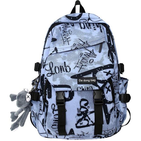 Plecak MęSki Plecak Graffiti O DużEj PojemnośCi Casual Student Schoolbag-image