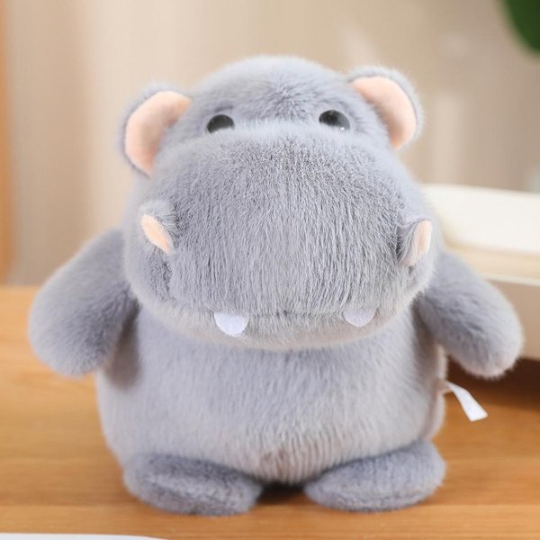 12-35Cm Lindo HipopóTamo De Peluche Suave Kawaii MuñEco De HipopóTamo Gris Dibujos Animados HipopóTamo Peluche Adorno DecoracióN De HabitacióN Animal HipopóTamo Almohada De Peluche 35Cm-image