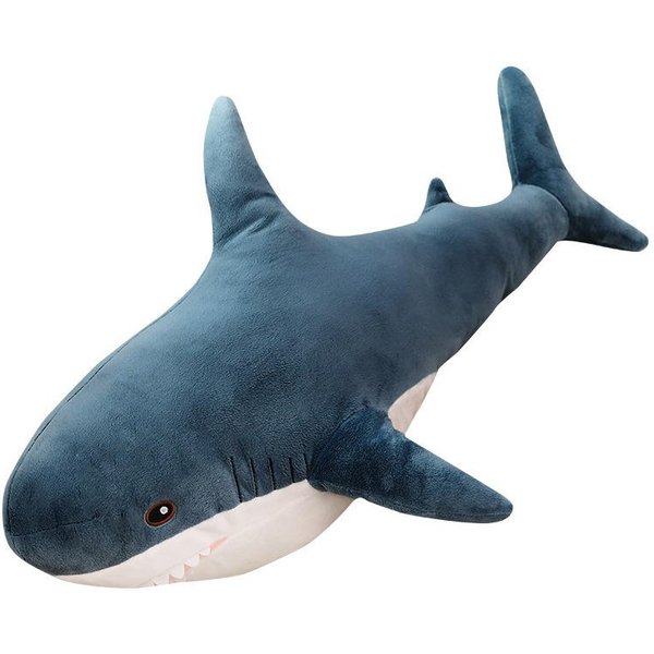 30/45/60/80/100 Cm Juguete De Peluche De TiburóN Divertido Lindo Joy Animal De Peluche Suave Almohada De Lectura Para Regalos De CumpleañOs MuñEca CojíN Regalo 30CM Gray-image