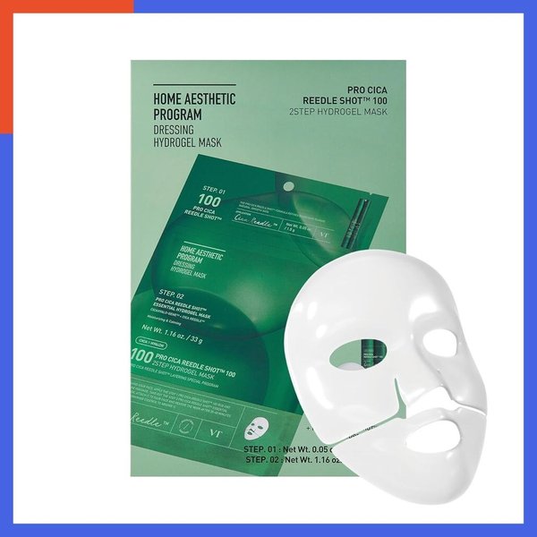 VT Mascarilla De Hidrogel De 2 Pasos Reedle Shot 100 De Pro Cica(34,5 G X 4 Unidades) 1Box/4Ea Gray-image