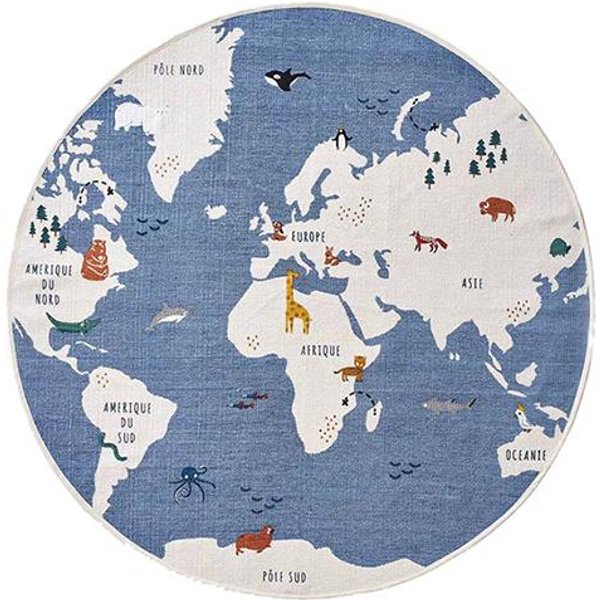 Druk Dywan OkrąGłY – AntypośLizgowy Dywanik Dla Dzieci Do Salonu, Sypialni, Pokoju DziecięCego, Mata PodłOgowa Diameter 120Cm(47In)-image