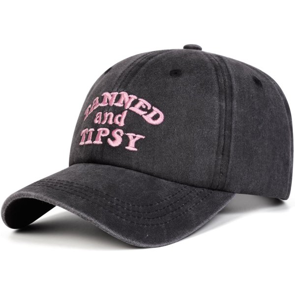 Gorras De BéIsbol Bordadas Unisex Tanned And Tipsy Primavera OtoñO Exterior Ajustables Casuales Sombrero Protector Solar Gorra Deportiva Gray-image