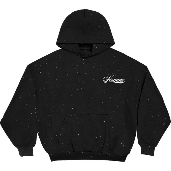 Unisex Z Kapturem Bluza Z DłUgim RęKawem Oversize Streetwear Y2K Nadruk Gwiazd Pulower Casual Bluza XL Black-image