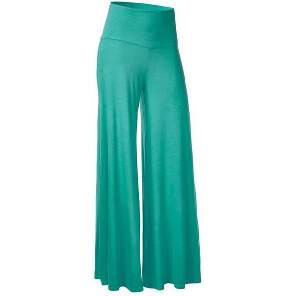 Pantalones Anchos Suaves Para Mujer Primavera Verano Delgados EláSticos Cintura Alta Pantalones Palazzo Pantalones Casuales Coreanos Sueltos Oversize Pantalones De Piso 2XL Verde-image