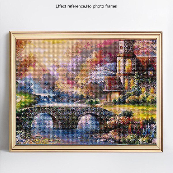 Pintura De Diamantes Paisaje Bordado De Diamantes Pantalla Completa Cuadros De Mosaico De Diamantes 20X30CM-image