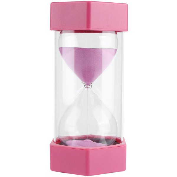 Reloj De Arena Hexagonal Temporizador De 30 Minutos Para Aula Hogar Oficina Cocina Rosa White-image