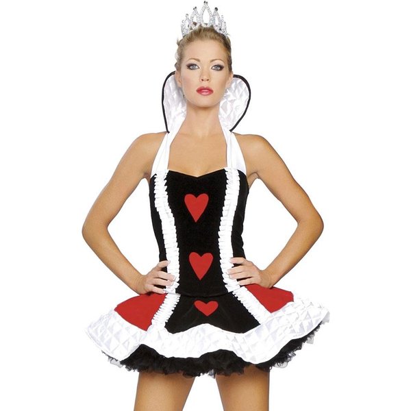 Disfraz De Reina Roja, Disfraz De Reina Roja Sexy De Corazones, Vestido Elegante Para Fiesta De Halloween XL Beige-image