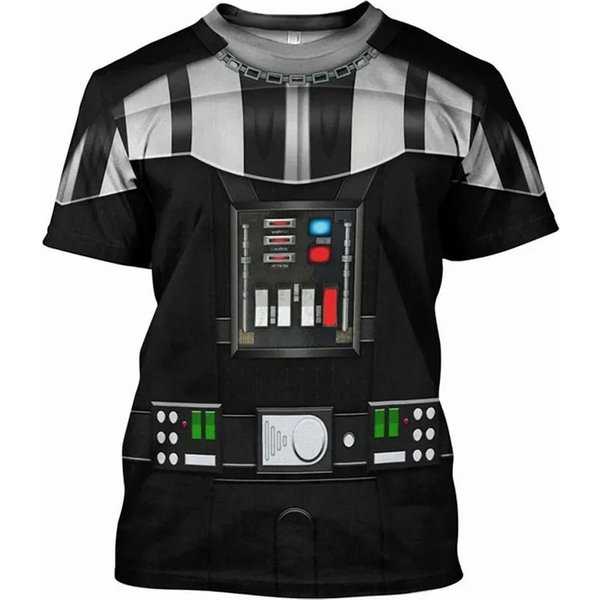Kostium Cosplay Darth Vader T-Shirt 3D Z PełNym Nadrukiem MęSki T-Shirt Modny Koszulka Z KróTkim RęKawem Lato Streetwear Unisex Podkoszulka L-image