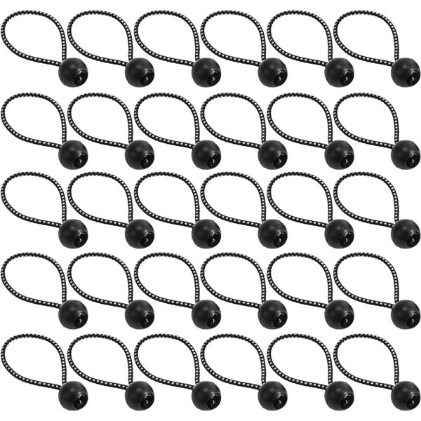 30 Sztuk Gumek Bungee Z Kulkami, WytrzymałE Sznurki Do Mocowania Plandek, Paski Do Plandek Outdoorowych Na Kemping, Schronienie, łAdunek, Ekran Projektora 10 Multikolor-image