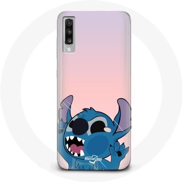 Funda - Samsung - Galaxy A70 - Flexible - Rosa - Stitch Con La Nariz En El Aire Color Rosa-image