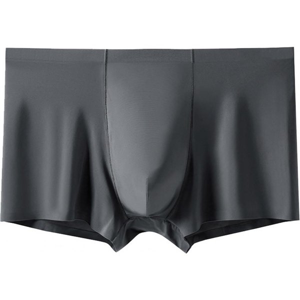 Calzoncillos BóXer Para Hombre Calzoncillos BóXer Sin Costuras De Cintura Media Para Hombre Secado RáPido Transpirables Braguitas Ajustadas Alta Elasticidad Ropa Interior L Rojo-image