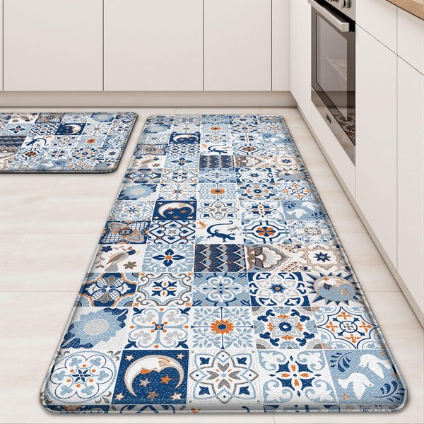 2 Szt. Boho Dywanik Do Kuchni I Przedpokoju Kolorowe Dywany Dywaniki NieśLizgająCa Wodoodporna Mata PodłOgowa Do Pralni Dekoracja Domu 2PC 50X80 50X120CM-image