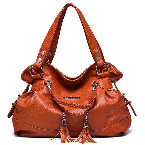 Modna Damska Torba Crossbody Na Ramię PU SkóRa Tote Messenger Hobo Bag MIT Brown-image