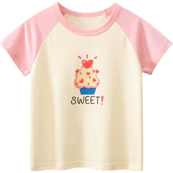 Ropa Para NiñOs Camiseta De Manga Corta De Verano Para NiñOs Camisa De Fondo Ropa Para NiñAs 140Cm White-image