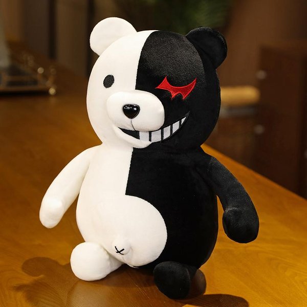 Danganronpa V3 Maskotka Monokuma Kawaii Pluszowa Postać Z Anime Urocza Czarno-BiałA Lalka NiedźWiedź Pluszaki Monomi Poduszka Prezent ŚWiąTeczny 25Cm-image