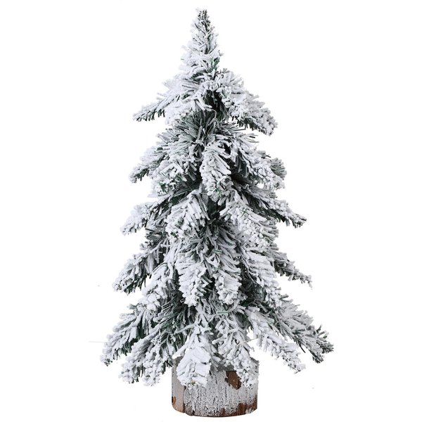Sztuczna Choinka 45 Cm Uniwersalna Miniaturowa Sztuczna Choinka Z PVC Dekoracyjna Ozdoba Na Stół BiałA-image