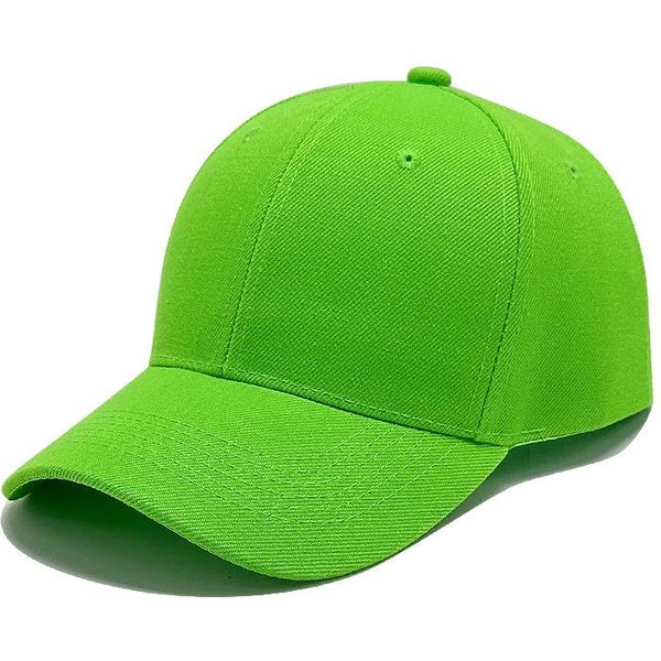 SześCioczęśCiowa Czapka Baseballowa W Jednolitym Zielonym Kolorze Dla MężCzyzn I Kobiet Czapki Baseballowe Ochrona Przed SłOńCem M(56-58Cm) Green-image