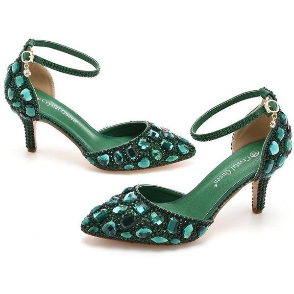 Sandalias De Talla Grande De 7Cm TacóN Fino Puntera Puntiaguda PedreríA Sandalias De TacóN Alto Zapatos De TacóN Alto Con PedreríA Dorada 39-image