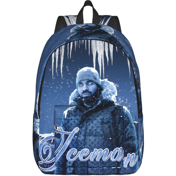 Drake Iceman ÁLbum 2026 Mochila CláSica Exterior Escuela Secundaria Negocios Mochila Diaria Para Hombres Mujeres Bolso De Hombro Para PortáTil 14 Inches-image